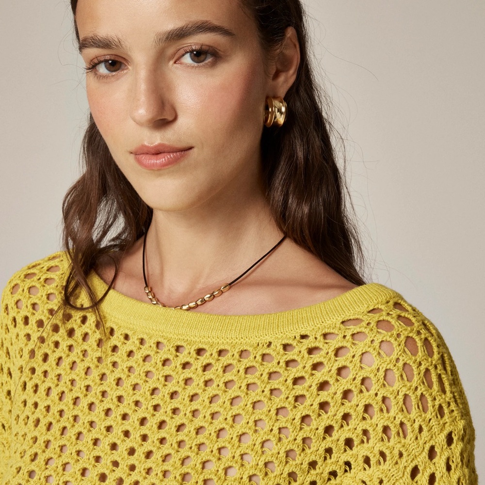 NWT! XS J. crew pointelle boatneck sweater in pressed avocado - Picture 4 of 7